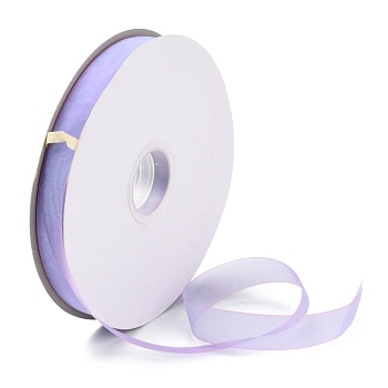 Organza Ribbons, Chiffon Satin Ribbon, for Gift Wrapping, Valentine's Day, Wedding, Birthday Party Decorate, Purple, 3/4 inch(20mm), about  200 yards/roll(182.88m/roll)