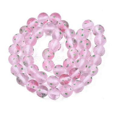 Handmade Frosted Lampwork Beads Strands(LAMP-N021-39A)-2