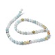 Brins de perles d'amazonite de fleurs naturelles(G-D608-4mm)-2