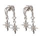 Brass Rhinestone Stud Dangle Earrings(EJEW-B0160-01P)-1