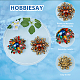 hobbiesay 2piezas 2 broche de flor con diamantes de imitación de colores(JEWB-HY0001-20)-4