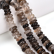 Natural Smoky Quartz Beads Strands, Nuggets, 9~13.5x8~12x3~6.5mm, Hole: 1.2mm, about 86~91pcs/strand, 14.96~15.55''(38~39.5cm)(G-T141-27)