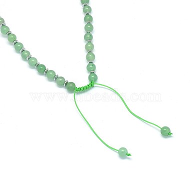 Natural Green Aventurine Pendant Necklaces(NJEW-P241-C06)-4