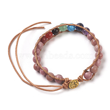 bracelets en perles de rhodonite naturelle(BJEW-E351-02C)-2