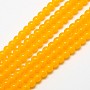Orange Round Resin Beads(X-RESI-A009A-8mm-02)