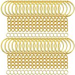 Iron Split Key Rings & Open Jump Rings Keychain Findings Kits, Golden, 6~25x0.7~2mm(DIY-YW0010-53G)