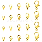 100Pcs 5 Styles Zinc Alloy Lobster Claw Clasps, Parrot Trigger Clasps, Cadmium Free & Lead Free, Jewelry Making Findings, Golden, 12~21x6~12mm, Hole: 1~2mm, 20pcs/style(FIND-YW0006-16)