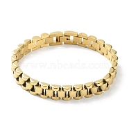 304 Stainless Steel Link Chain Bracelets, Watchband Chain Bracelets, Golden, 8-1/4 inch(21cm)(BJEW-G685-02C)