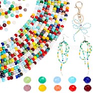 PandaHall Elite 12 Strands Imitation Jade Glass Beads Strands, Faceted, Rondelle, Mixed Color, 3.5x3mm, Hole: 0.7mm, about 144pcs/Strand, 14.96''(38cm)(GLAA-PH0001-84)