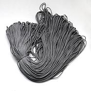 Polyester & Spandex Cord Ropes, 16-Ply, Gray, 2mm, about 109.36 yards(100m)/bundle(RCP-R007-344)