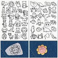 PVA Water-soluble Embroidery Aid Drawing Sketch, Rectangle, Animal, 297x210mmm, 2pcs/set(DIY-WH0514-001)