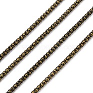 Iron Popcorn Chains, Unwelded, Lead Free and Nickel Free, with Spool, Antique Bronze Color, Chains, Unwelded,2.5mm thick, about 328.08 Feet(100m)/roll(CHC001Y-AB)