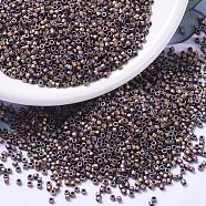 MIYUKI Delica Beads, Cylinder, Japanese Seed Beads, 11/0, (DB1056) Matte Metallic Taupe Gold Iris, 1.3x1.6mm, Hole: 0.8mm, about 10000pcs/bag, 50g/bag(SEED-X0054-DB1056)