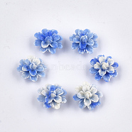 Synthetic Coral Beads, Dyed, Flower, Royal Blue, 17.5x18x10mm, Hole: 1.5mm(X-CORA-S027-38M)