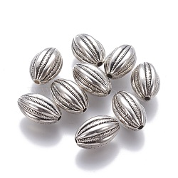 CCB Plastic Beads, Olive, Antique Silver, 18.5x13mm, Hole: 2.2mm(CCB-L006-19AS)