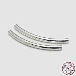 Tube 925 Sterling Silver Beads, Silver, 30x3mm, Hole: 1.8mm(STER-O021-03-30x3mm)