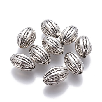 CCB Plastic Beads, Olive, Antique Silver, 18.5x13mm, Hole: 2.2mm