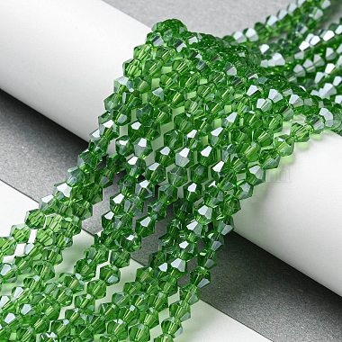 Transparent Electroplate Glass Beads Strands(GLAA-F029-4mm-C03)-4