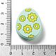 Easter Egg with Flower Silicone Beads(SIL-R014-06A)-3