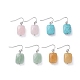 Faceted Natural & Synthetic Gemstone Dangle Earrings(EJEW-JE03945)-1