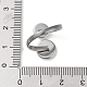 Non-Tarnish 304 Stainless Steel Open Cuff Ring Findings(STAS-E124-05E-P)-4