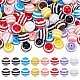 96Pcs 8 Colors Stripe Resin Beads(RESI-NB0002-01)-1