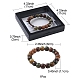 bracelet extensible en perles de bois de bodhi pour femme(BJEW-YW0001-04B)-4