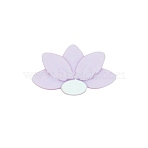Lotus Food Grade Eco-Friendly Silicone Beads, Thistle, 18x30x8mm, Hole: 2.2mm(SIL-WH0013-50I)