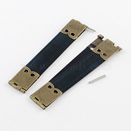 Iron Internal Flex Frames, Flex Spring Clip for Purse, Antique Bronze, 100x14mm(IFIN-R203-77-AB)