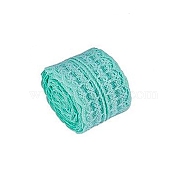 Lace Trim, Lace Ribbon For Sewing Decoration, Light Sea Green, 1-3/4 inch(45mm), (10.94yards/roll)10m/roll(OCOR-WH0008-A11)