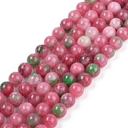 Natural White Jade Beads Strands, Dyed, Round, Colorful, 8.5mm, Hole: 1mm, about 47pcs/strand, 15.08''(38.3cm)(G-B007-A03)