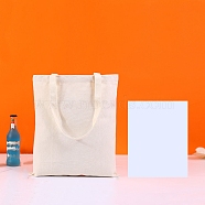 Cotton Cloth Blank Canvas Bag, Vertical Tote Bag for DIY Craft, Snow, 40x35cm(SENE-PW0012-02G-01)