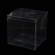 Transparent Plastic PVC Box Gift Packaging, Waterproof Folding Box, Square, 17x17x17cm(CON-WH0099-32F)