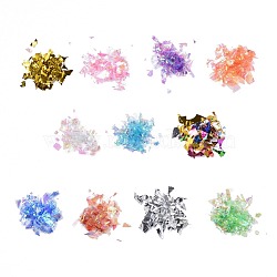 Plastic Candy Sequins/Paillette Chip, UV Resin Filler, for Epoxy Resin Jewelry Making, Mixed Color, 2~20x2~16mm, about 20g/bag(DIY-I019-01)