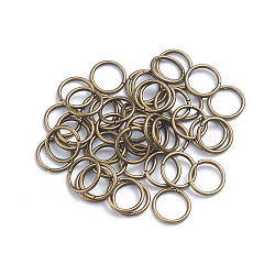 Iron Jump Rings, Open Jump Rings, Round Ring, Antique Bronze, 6x0.9mm, 19 Gauge, Inner Diameter: 4.2mm, about 100pcs/bag(IFIN-CJC0001-02B-AB)