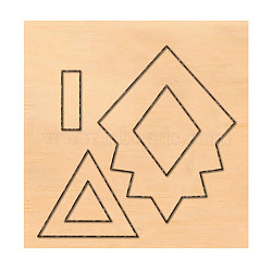 Wood Cutting Dies, with Steel, for DIY Scrapbooking/Photo Album, Decorative Embossing DIY Paper Card, Geometric Pattern, 10x10x2.4cm(DIY-WH0169-48)