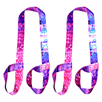 2 Pcs Polyester Yoga Mat Strap, Adjustable Mat Carrier Sling for Carrying, Deep Pink, 1550x38x1.5mm, 2pcs