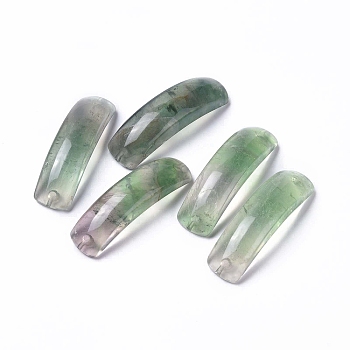 Natural Fluorite Connector Charms, Arch Links, 36.5~37.5x9.5~10x7mm, Hole: 1mm