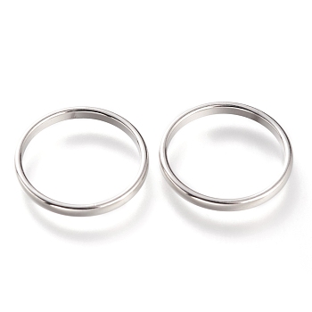 304 Stainless Steel Plain Band Rings, Stainless Steel Color, 2mm, US Size 7~7 3/4(17.3~17.9mm)