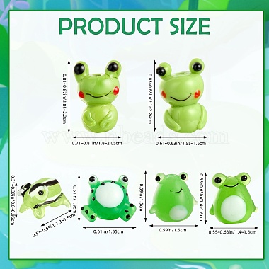 12Pcs 6 Styles Handmade Lampwork Beads(LAMP-SZ0001-65)-2