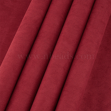 Dark Red Faux Suede Other Fabric