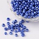 6/0 Opaque Colors Lustered Round Glass Seed Beads(X-SEED-A012-4mm-128)-1