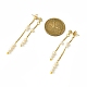 Natural Pearl Beaded Tassel Dangle Stud Earrings(EJEW-JE05514-01)-3