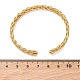 Braided Brass Cuff Bangles for Women(BJEW-C157-01G)-5
