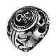 Punk Rock Style Men's 316L Surgical Stainless Steel Skull Rings(RJEW-BB06632-11)-2