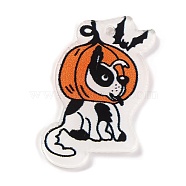 Printed Acrylic Pendant, Halloween Theme, Dog, 41.5x23.5x1.5mm, Hole: 2mm(FIND-H003-04K)