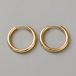 316 Surgical Stainless Steel Hoop Earring, Golden, 21.5x2.5mm(EJEW-WH0020-58)