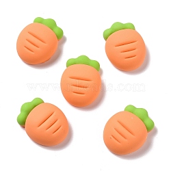 Opaque Resin Cabochons, DIY Accessories, Phone Case Decoration, Carrot, Light Salmon, 23x17.5x9mm(CRES-M010-18)