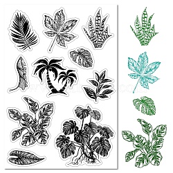 Custom PVC Plastic Clear Stamps, for DIY Scrapbooking, Photo Album Decorative, Cards Making, Stamp Sheets, Film Frame, Leaf, 160x110x3mm(DIY-WH0439-0035)