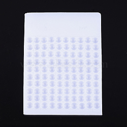 Plastic Bead Counter Boards, White, for Counting 14mm 100 Beads, 16x20x0.9cm(TOOL-G005)